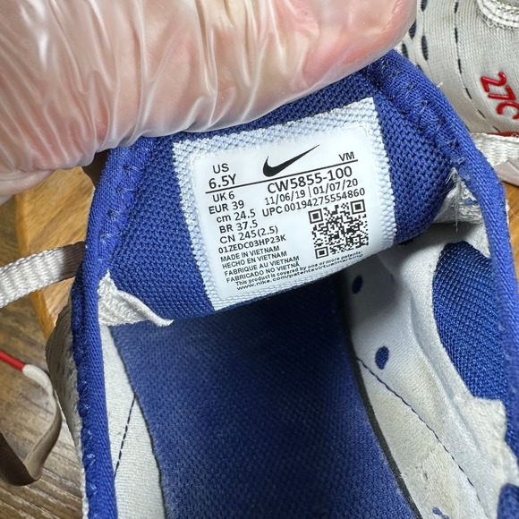 Nike Air Max 270 CW5855-100 White Red Blue Athletic Shoes Size 8 - Picture 5 of 8